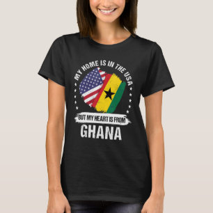 T-shirt Drapeau du Ghana, patriote américain racines ghané
