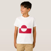T-shirt Drapeau du Groenland (Devant entier)