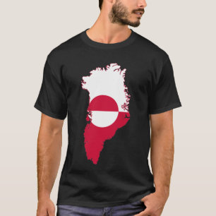 T-shirt Drapeau du Groenland dans le pays
