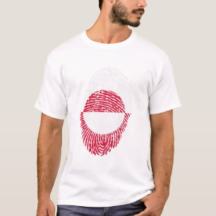 T-shirt Drapeau du Groenland empreintes digitales Country