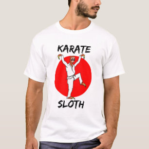 T-shirt Drapeau du Japon de Sloth Doing Karate
