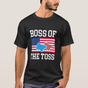 T-shirt Drapeau Du Joueur De Toss Cornhole USA Amérique