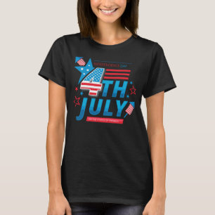 T-shirt Drapeau du jour de l'indépendance du 4 juillet