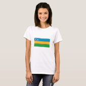 T-shirt Drapeau du Karakalpakstan (Devant entier)