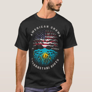 T-shirt Drapeau du Kazakhstan, racines kazakhes de la croi