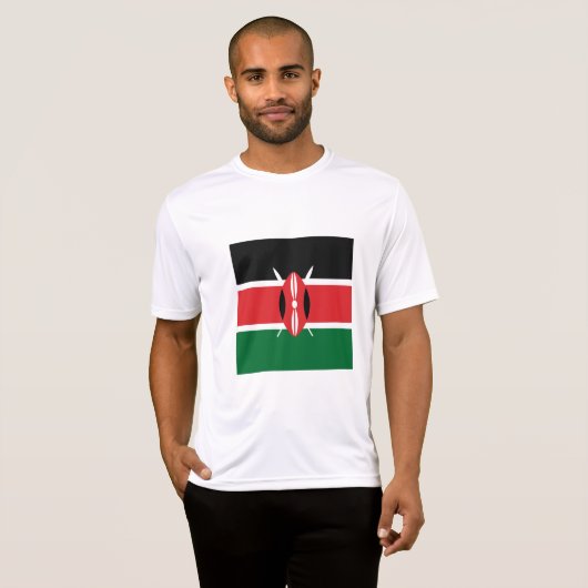 T-shirt Drapeau du Kenya (Devant entier)