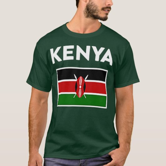 T-shirt Drapeau du Kenya (Devant)