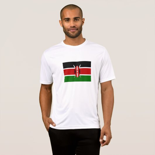 T-shirt Drapeau du Kenya (Devant entier)