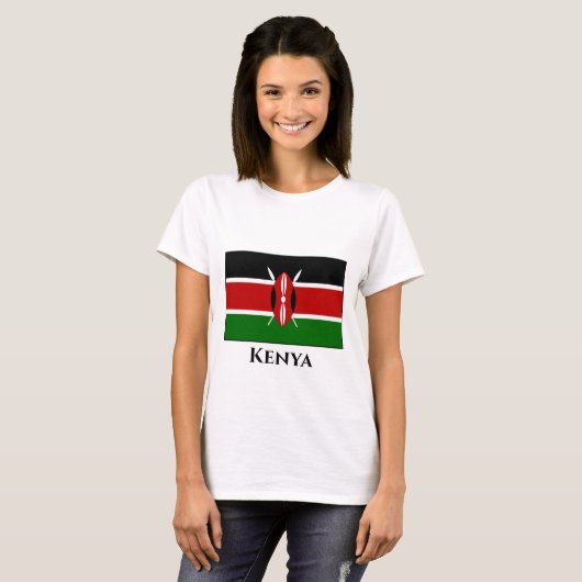 T-shirt Drapeau du Kenya (Devant entier)