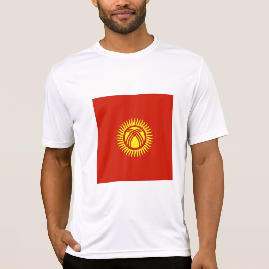T-shirt Drapeau du Kirghizistan (Devant)