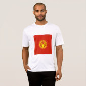 T-shirt Drapeau du Kirghizistan (Devant entier)