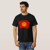 T-shirt Drapeau du Kirghizistan (Devant entier)