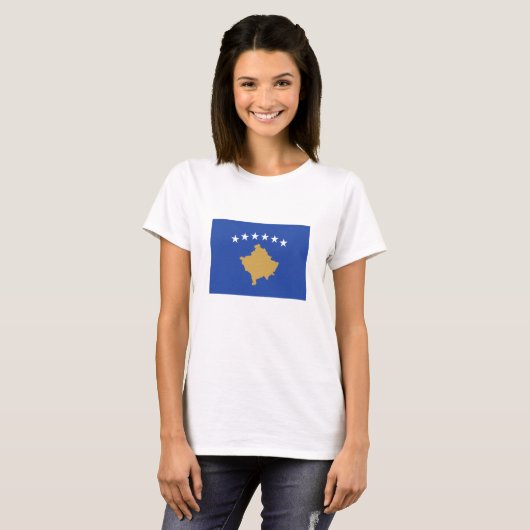 T-shirt Drapeau du Kosovo (Devant entier)