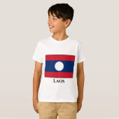 T-shirt Drapeau du Laos (Devant entier)