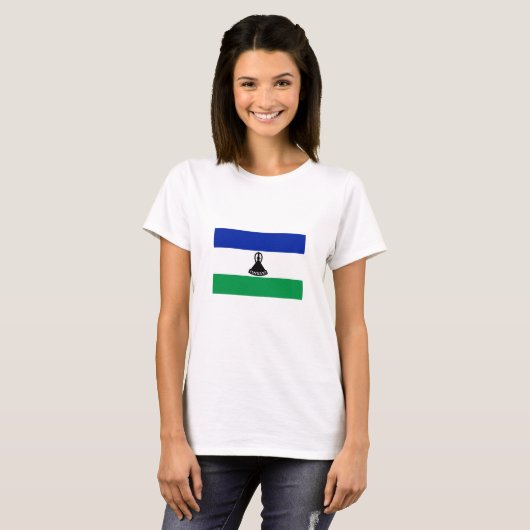 T-shirt Drapeau du Lesotho (Devant entier)