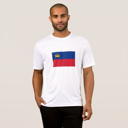 T-shirt Drapeau du Liechtenstein (Devant entier)