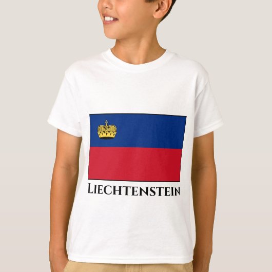 T-shirt Drapeau du Liechtenstein (Devant)