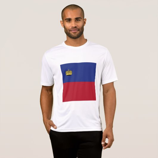 T-shirt Drapeau du Liechtenstein (Devant entier)