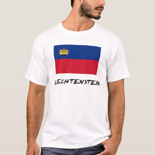 T-shirt Drapeau du Liechtenstein (Devant)