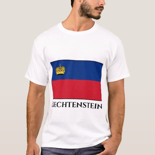 T-shirt Drapeau du Liechtenstein (Devant)