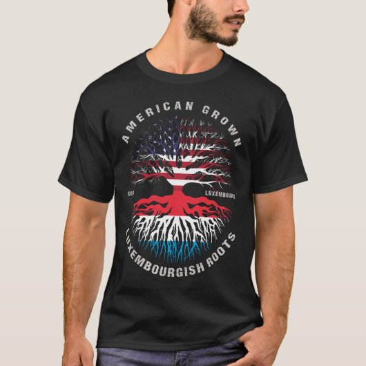 T-shirt Drapeau du Luxembourg des racines luxembourgeoises (Devant)