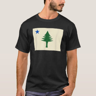 T-shirt Drapeau du Maine Shirt 1901 Maine State Drapeau Pi