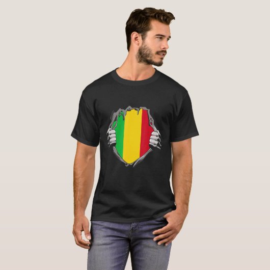 T-shirt Drapeau du Mali (Devant entier)