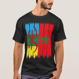 T-shirt drapeau du maroc amazigh - amazigh atlas rif soous