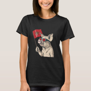 T-shirt Drapeau du Maroc Cochon Racines Marocaines Fierté