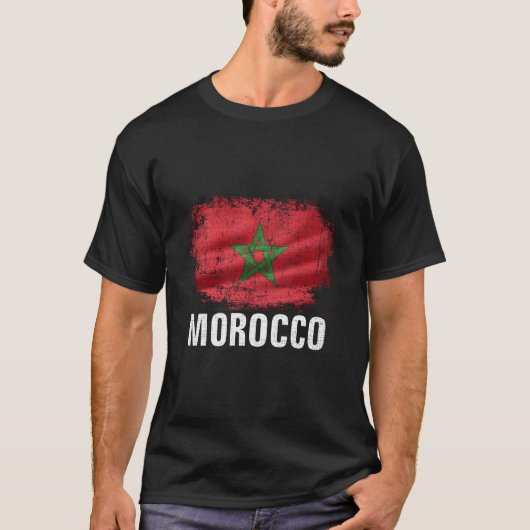 T-shirt Drapeau du Maroc pour les Marocains (Devant)