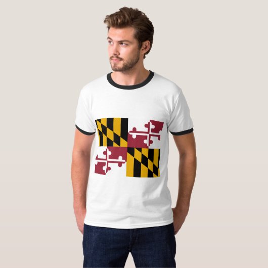 T-shirt Drapeau du Maryland (Devant entier)