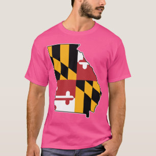 T-shirt Drapeau du Maryland Carte de Géorgie