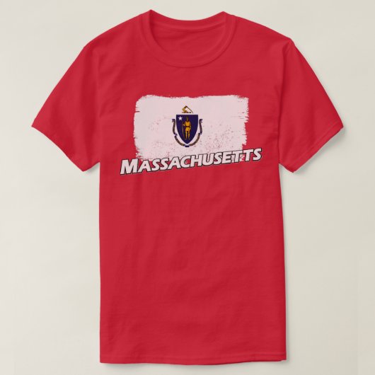 T-shirt Drapeau du Massachusetts (Design devant)