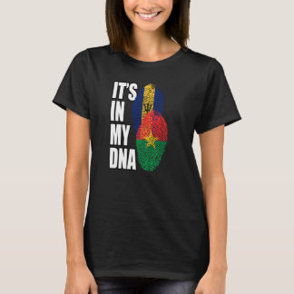 T-shirt Drapeau du mélange ADN de la Barbade et du Burkina