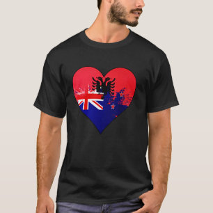 T-shirt Drapeau du mélange albanais et néo-zélandais du pa