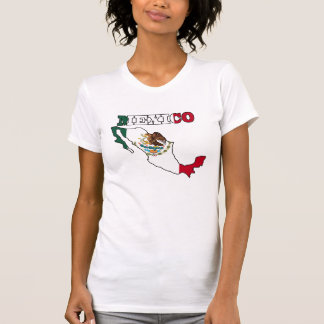 T-shirt Drapeau du Mexique dans la carte