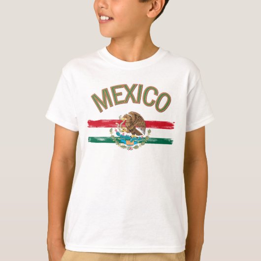 T-shirt Drapeau du Mexique de Mexicain (Devant)