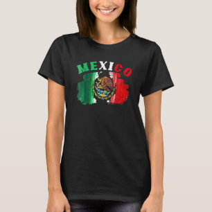 T-shirt Drapeau du Mexique Vintage Fierté mexicaine Aigle
