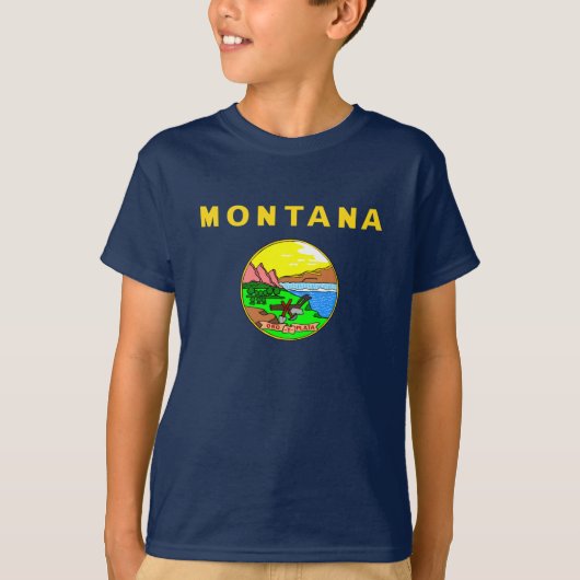 T-shirt Drapeau du Montana (Devant)