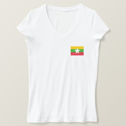 T-shirt Drapeau du Myanmar (Design devant)