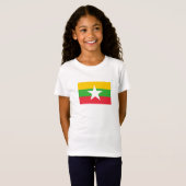 T-Shirt Drapeau du Myanmar (Devant entier)