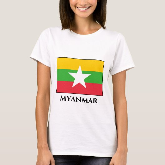 T-shirt Drapeau du Myanmar (Devant)