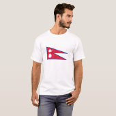 T-shirt Drapeau du Népal (Devant entier)