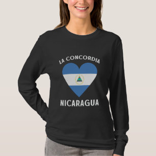 T-shirt Drapeau du Nicaragua Cœur Ville La Concordia