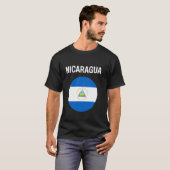 T-shirt Drapeau du Nicaragua Moderne (Devant entier)
