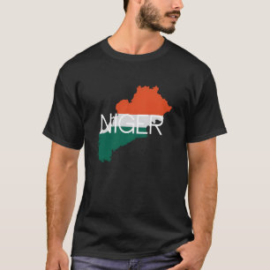 T-shirt Drapeau du Niger Carte Contour