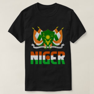 T-shirt Drapeau du Niger et Armoiries Patriotique