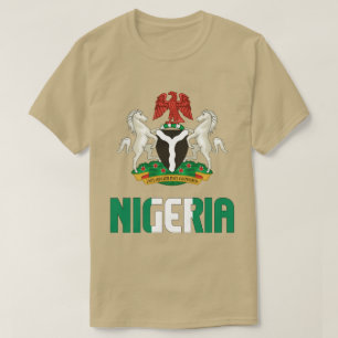 T-shirt Drapeau du Nigeria et Armoiries Patriotique