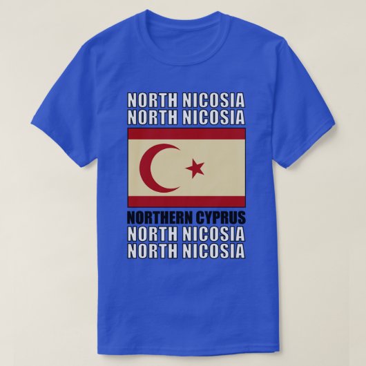 T-shirt Drapeau du nord de Chypre (Design devant)