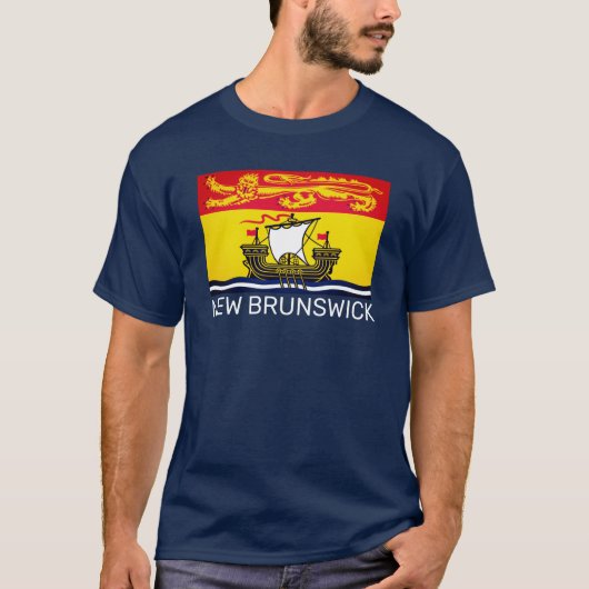 T-shirt Drapeau du Nouveau-Brunswick, Canada (Devant)